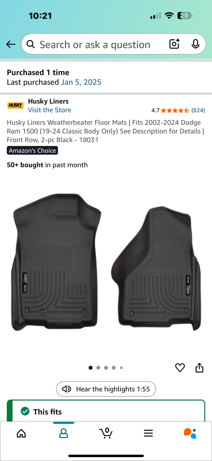 Ram Truck Husky Floor Mats