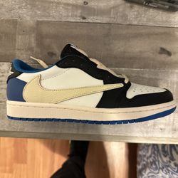 Size 8 - Jordan 1 Retro x Fragment Design x Travis Scott Low Blue