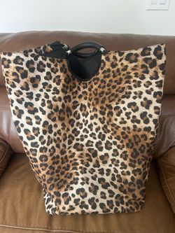 Leopard Print Large Laundry Hamper