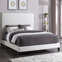 Harlie Velvet Cream King Bed

