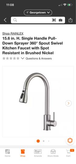 New Kitchen Faucet 15.6” Stainless Steel