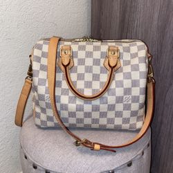 Authentic Louis Vuitton Bandouliere 25 Damier Azur 