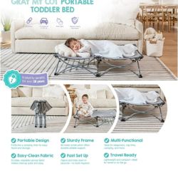 Regalo Cama Negra para Niño Pequeño, Portátil