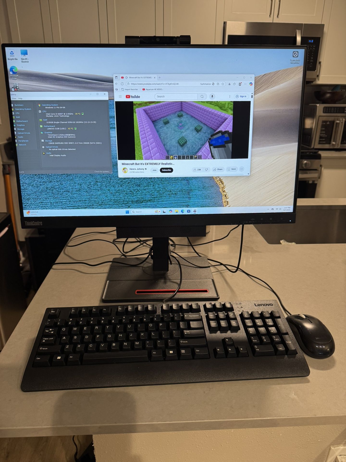 All In One Lenovo Desktop Computer