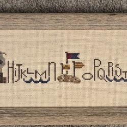 Wall Art - Beach Themed ABCs Framed Cross Stitch