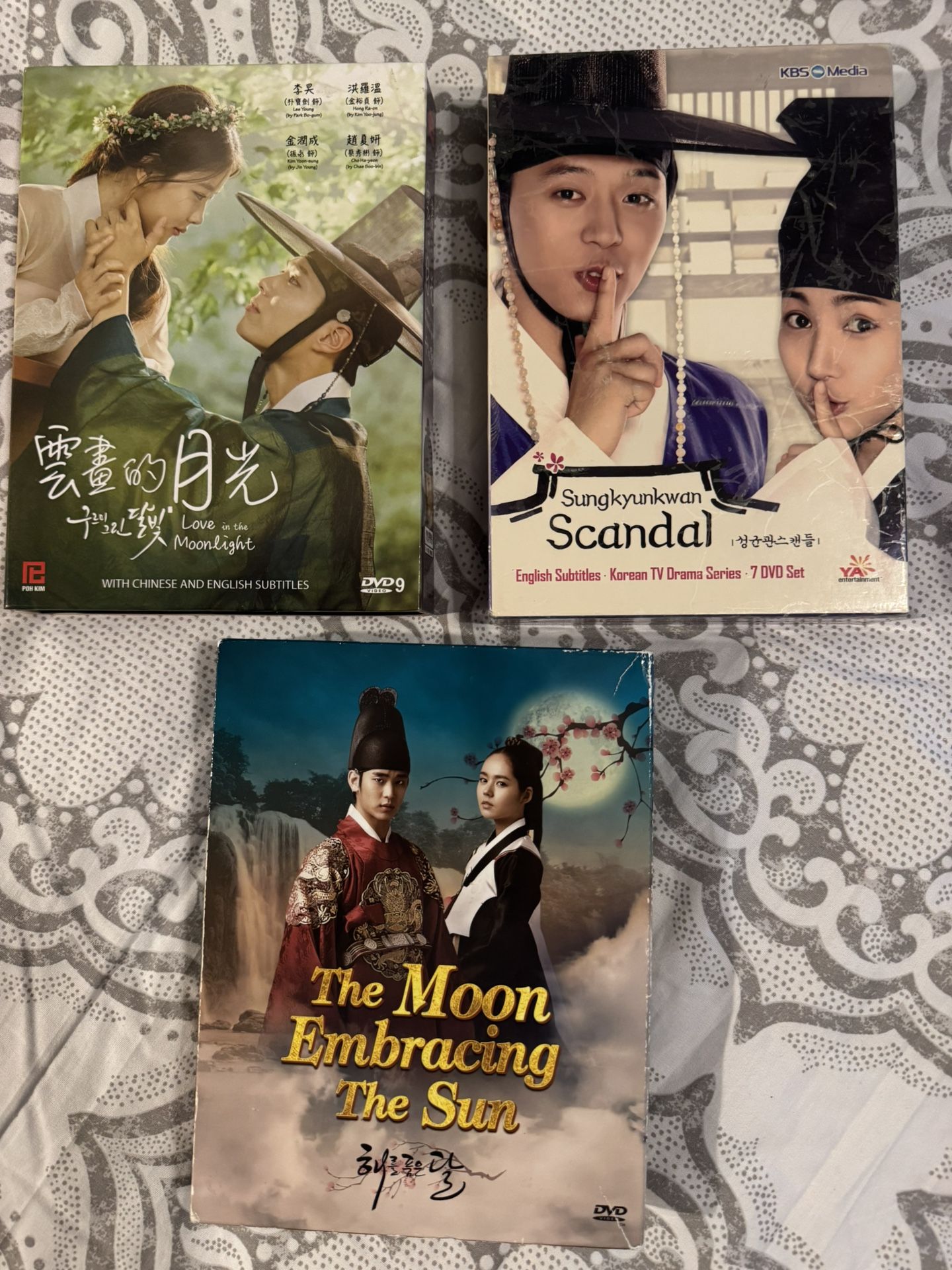 3 KOREAN TV DRAMA DVD BOX SET Love Moonlight Sungkyunkwan Moon Embracing VG