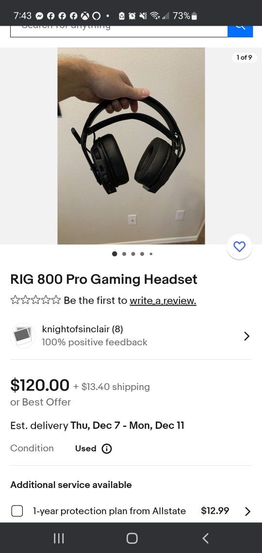 Rig 800 PRO HX Wireless Headset W/ Adapter