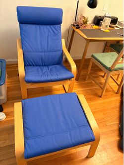Ikea Poang Skiftebo Cushions - Royal Blue