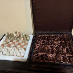 Marble Chess Board With Case 