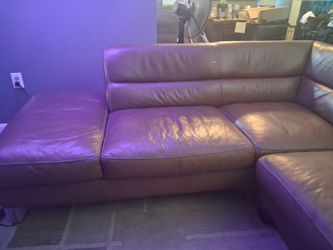 Brown Leather Sectional