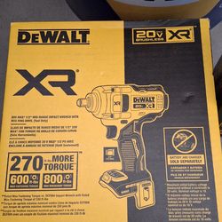 Brand New Dewalt 20v Xr Brushless Impact Driver 1/2" mid torque tool only no battery