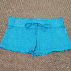 BRAND NEW LADIES GIRLS ENERGIE LIGHT BLUE WIDE RIBBED WAIST DRAWSTRING LOUNGE SHORTS SIZE XS (1)