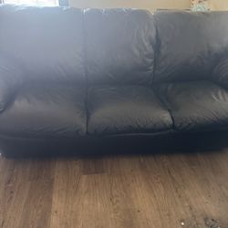 Black Leather Living Room Set