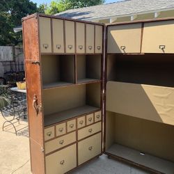 RH Steamer Secretary Trunk Desk Vintage Cigar