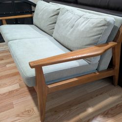 Mid-Century Show Wood Sofa (66")