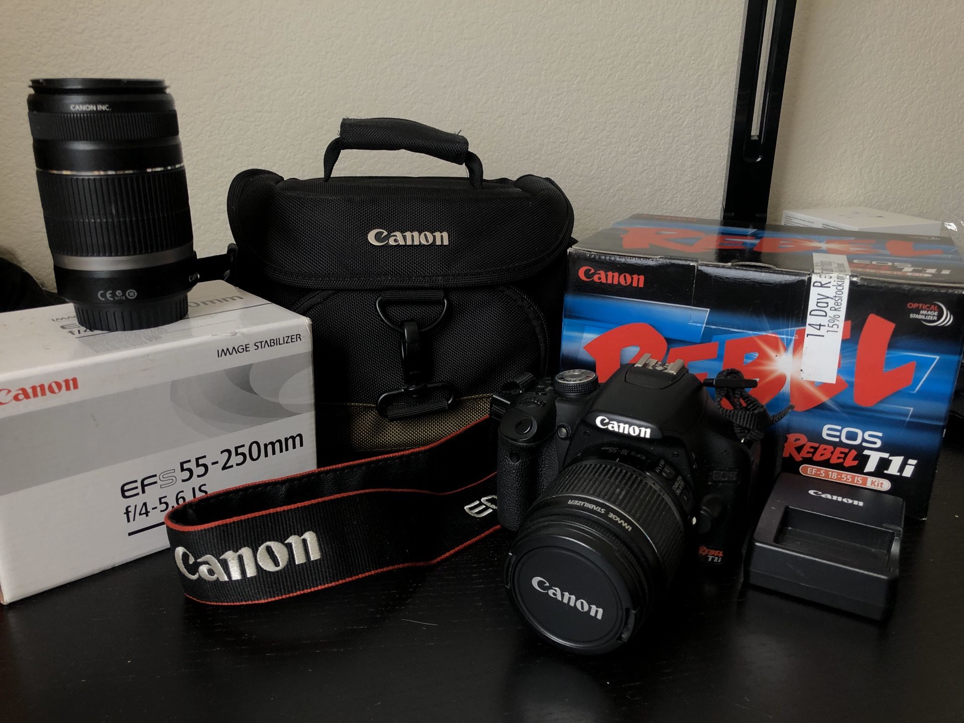Canon EOS Rebel T1i Camera with Lens Bundle