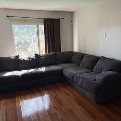 $200 Gray L-Shaped Sectional Sofa