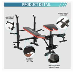 Strength Training Olympic Weight Benches for Full Body Workout - Adjustable Olympic Weight for Indoor Exercise(US Stock)