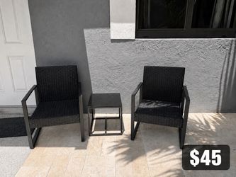 3-Piece Outdoor Wicker Patio