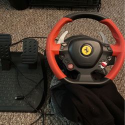 Ferrari 599 Xbox Steering Wheel And Pedal