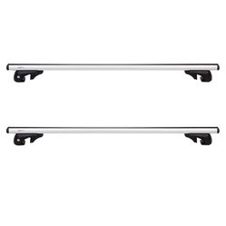 Amazon Basics Cross Rail Roof Rack, 52 inches, Pack of 2, Black/Silver