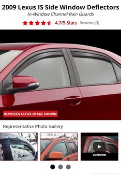 2006 - 2012 Lexus Is250 Is250c Is350 Weathertech Inchannel Window Visors
