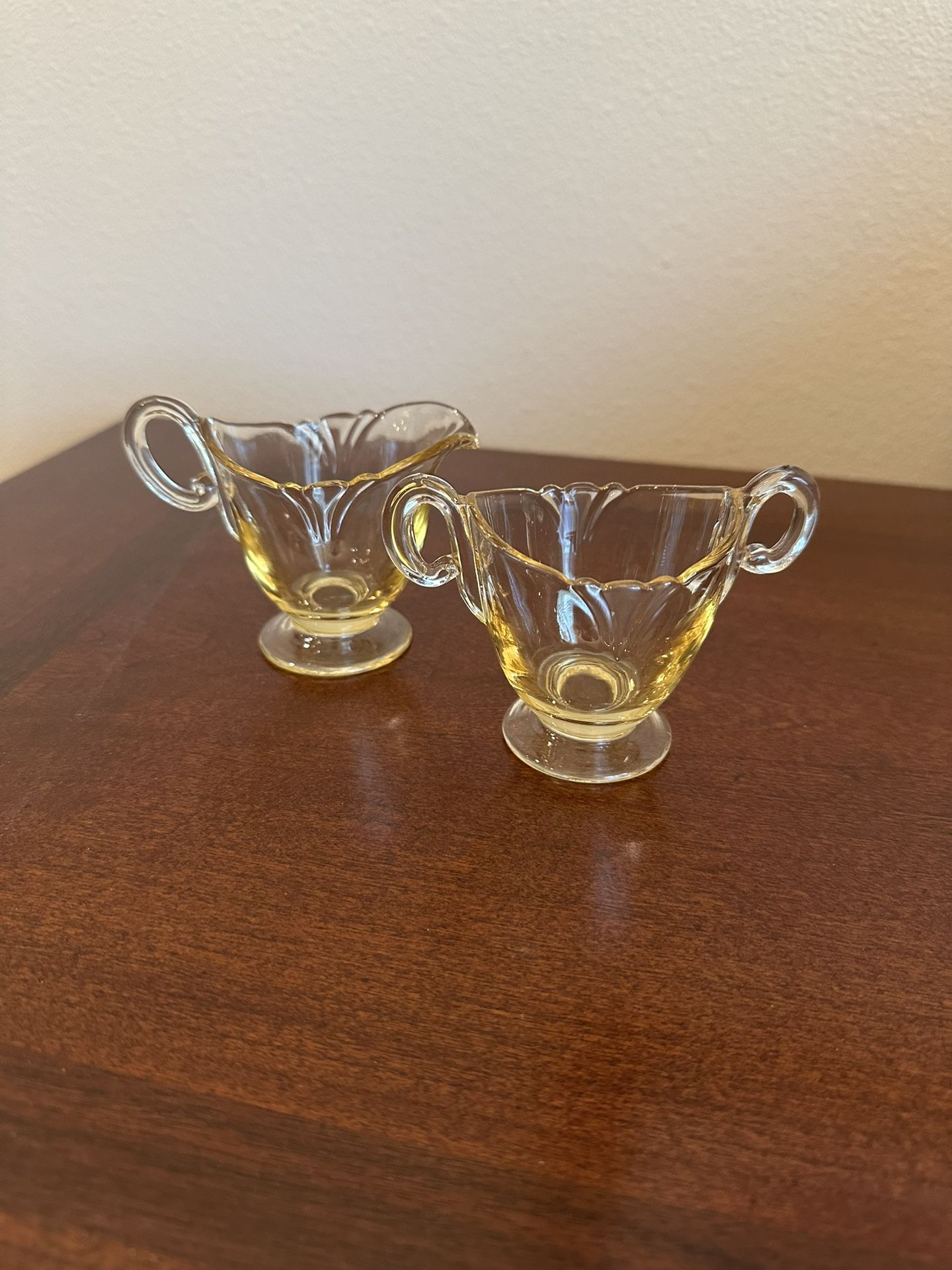 Vintage Heisey Empress Creamer and Sugar Set