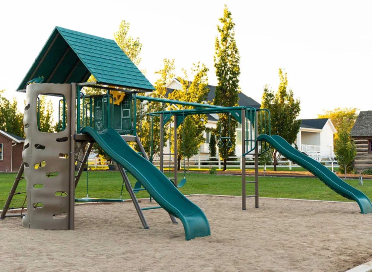 Lifetime Double Slide Deluxe Playset In Earth tone Colors