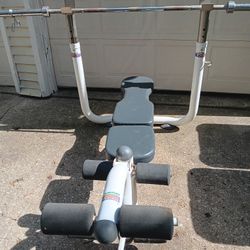 Olympic Weight Bench With Bar 