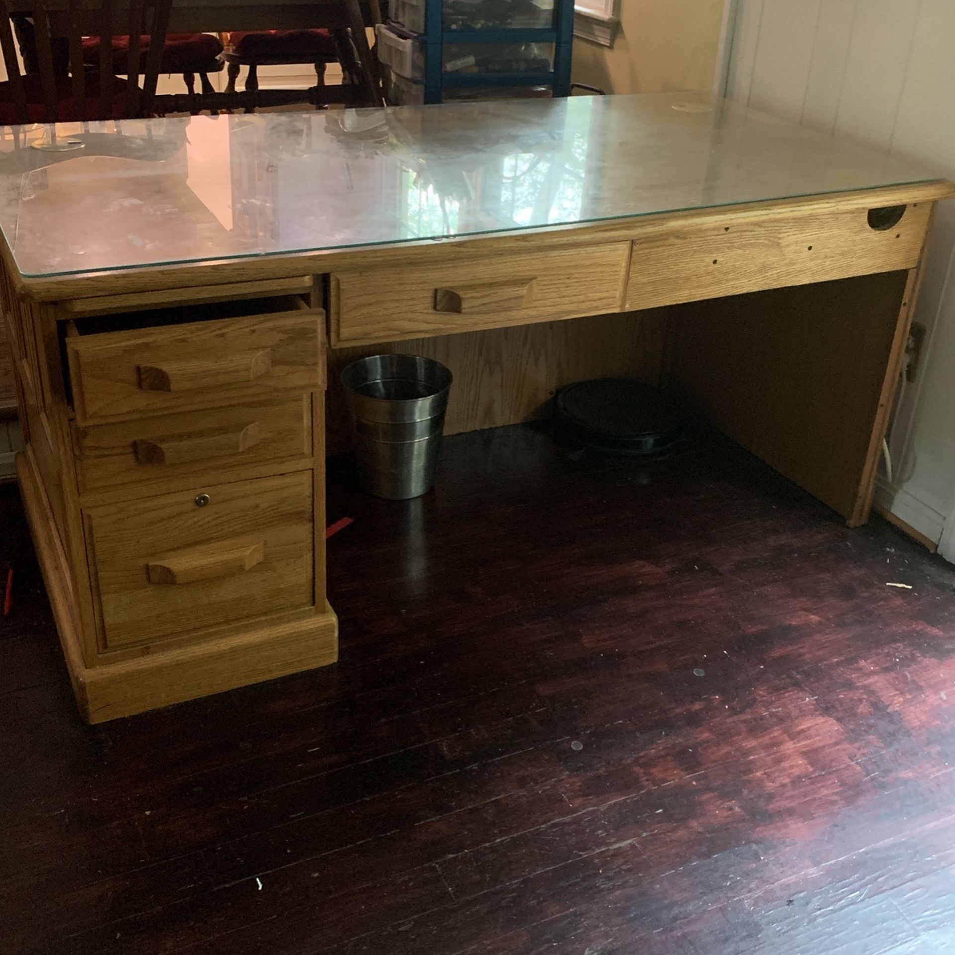 Solid Oak Office Desk