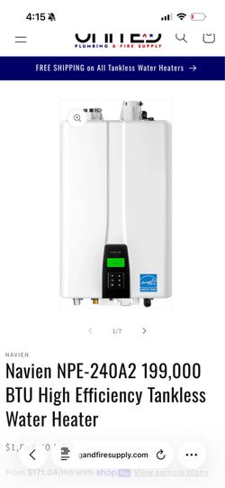 Navien tankless water heater