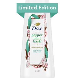 Dove Limited Edition Holiday Treats Body Wash Peppermint Bark, 20 fl oz NEW