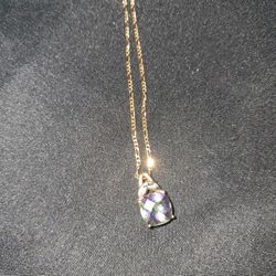 10 Kt Gold Mystic Fire Topaz Necklace 