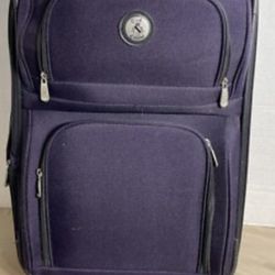 Sturdy Navy Blue Travel Suitcase 