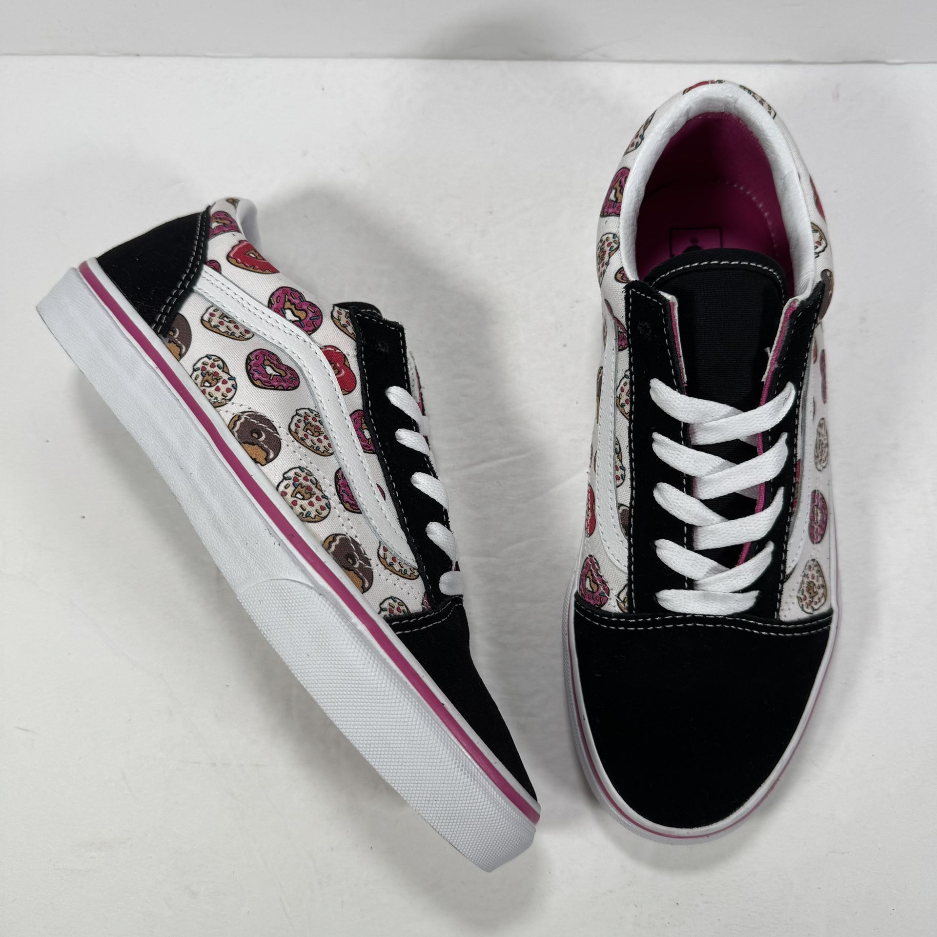 Vans Old Skool Love Vans Black Pink White Sneakers Women Size - Main Image