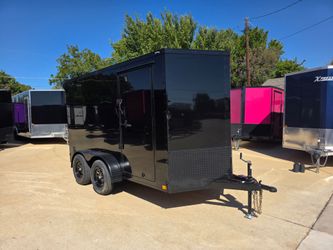 2027 New 6x12 TA Semi-Screwless Enclosed Trailer | Blackout | Spoiler Package | .08 polycor | dexter axle | 1268 (BLACK)