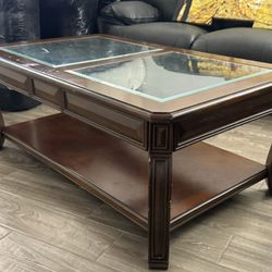 Wood & Glass Coffee Table 