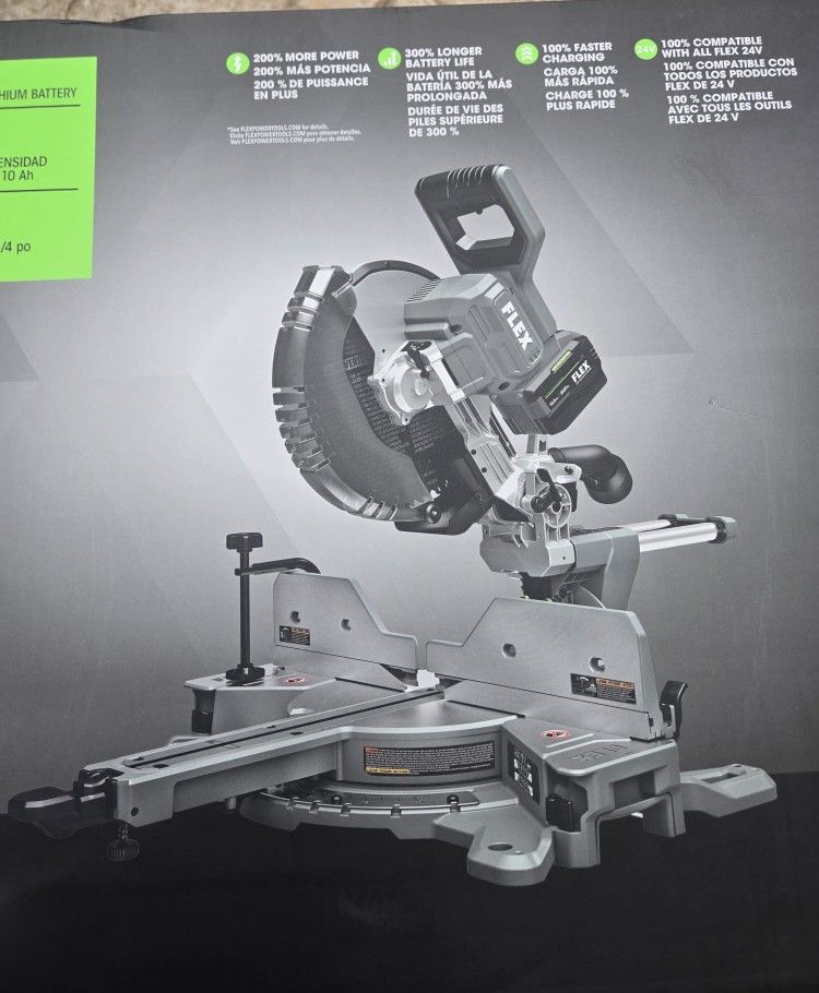 Flex 24V Cordless 12 Inch Sliding Miter Saw With Stand