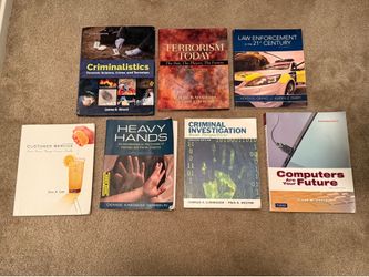 Criminal Justice & Law Enforcement College Textbooks – Criminalistics, Terrorism, Investigations