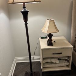 2 Lamps- One Floor And One Side Table