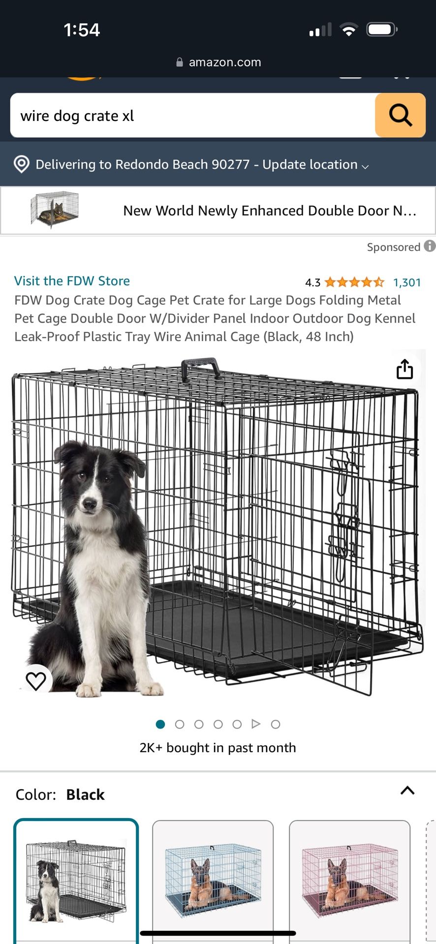 Wire dog Crate