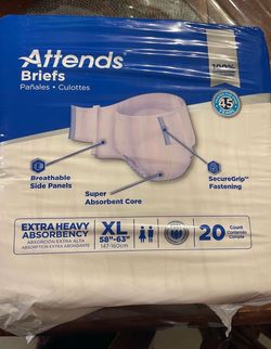 Attends Briefs XL Extra Heavy Absorbency 20-Count