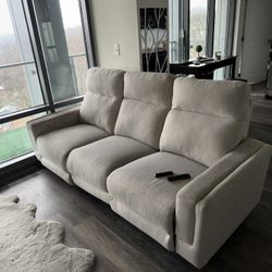 Beige Recliner Sofa