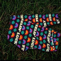 New LuLaRoe Festive Clover Shamrock Rainbow Lucky leggings 1TC 1X 2X