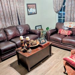 Leather Couch & Love Seat