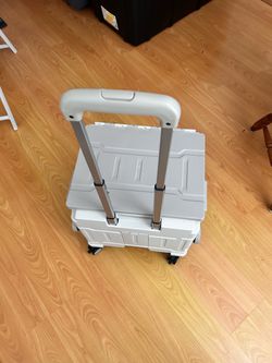 Rolling Collapsible Utility Crate with Handle & Wheels