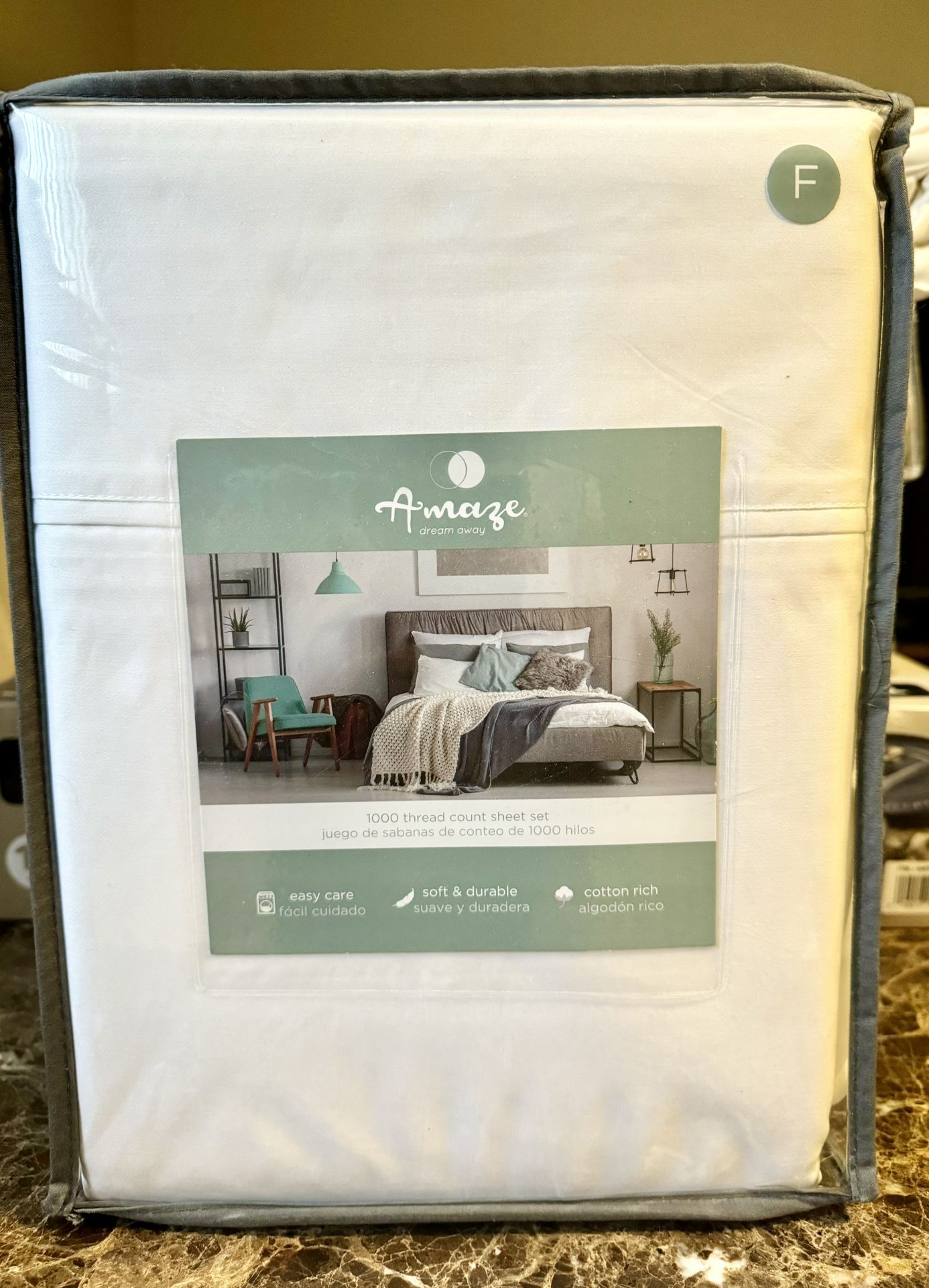 Brand New 1000TC Full Size Sheet Set - White
