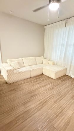 Cream Boneless Couch