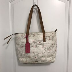 Fossil Heart Tote Great Used Condition 