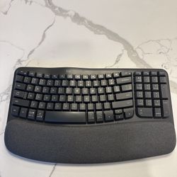 Logitech Wave Keys Wireless Ergonomic Keyboard with Cushioned Palm Rest